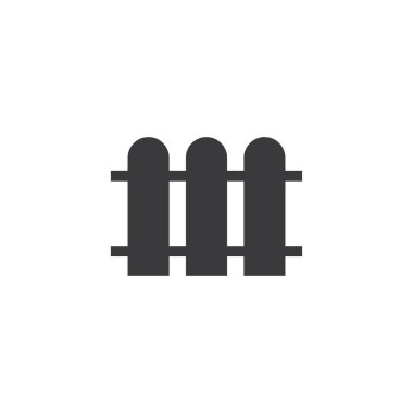 Çit Basit vektör modern simge tasarımı çizimi.