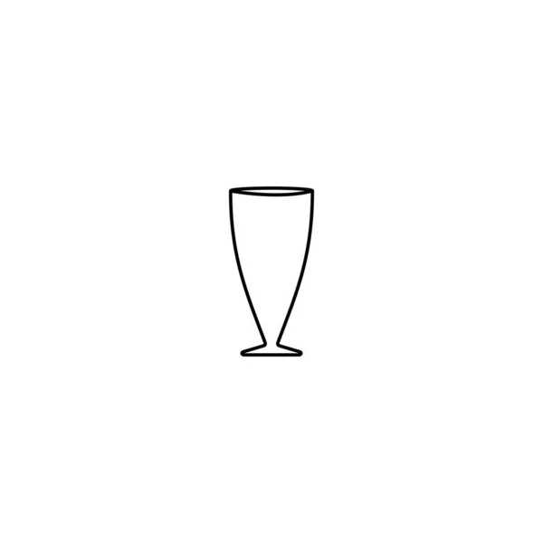 Waterglas Ikoon Vector Illustratie Logo Template — Stockvector
