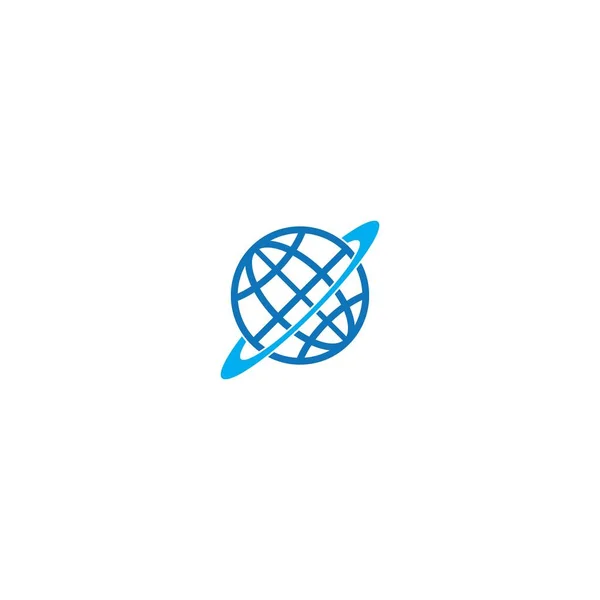 Planeta Vector Icono Diseño Ilustración Logotipo Fondo — Vector de stock