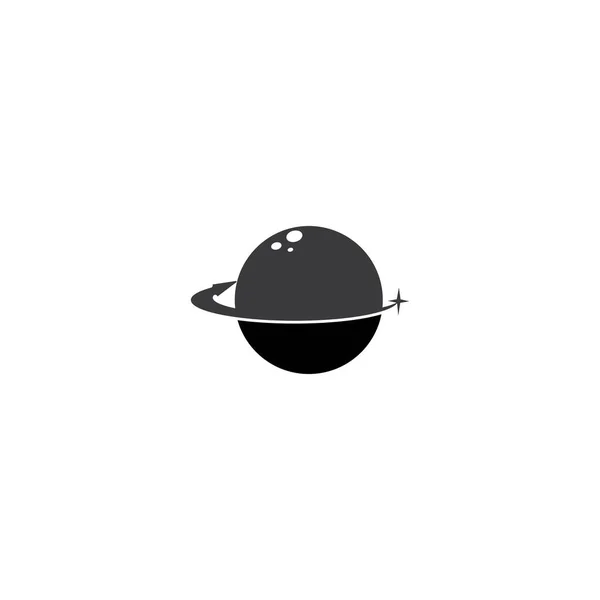 Planeta Vector Icono Diseño Ilustración Logotipo Fondo — Vector de stock