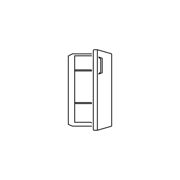 Icône Réfrigérateur Icône Vectorielle Appareil Réfrigérateur Icône Vecteur Conception Ligne — Image vectorielle