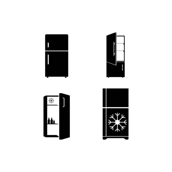 Ícone Refrigerador Logotipo Isolado Fundo Branco —  Vetores de Stock