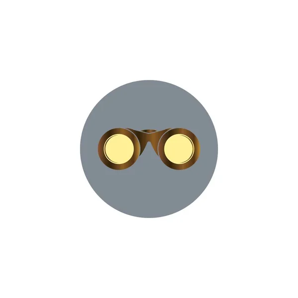 Binoculars Vector Icon Design Illustration Template — Stock Vector