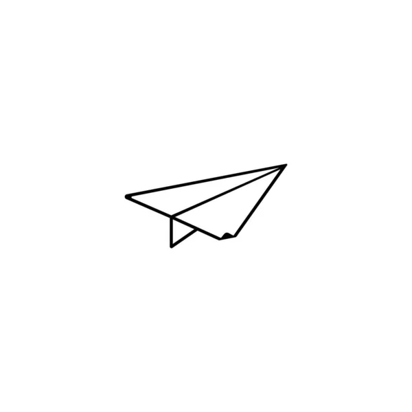 Paper Plane Icon Vector Send Message Solid Logo Illustration — 스톡 벡터