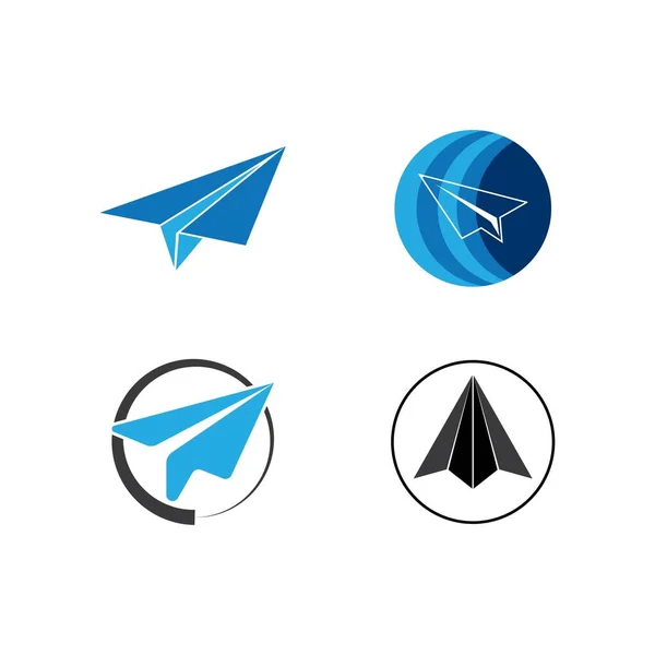 Paper Plane Icon Vector Send Message Solid Logo Illustration — Stock Vector
