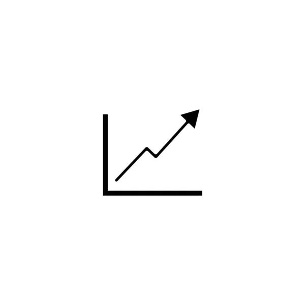 Estatística Vetor Ícone Símbolo Gráfico Infográfico Ilustração Vetorial Plana Moderna — Vetor de Stock