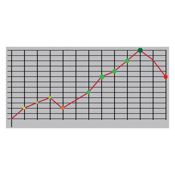 Statistica Icona Vettoriale Simbolo Grafico Infografico Moderna Semplice Illustrazione Vettoriale — Vettoriale Stock