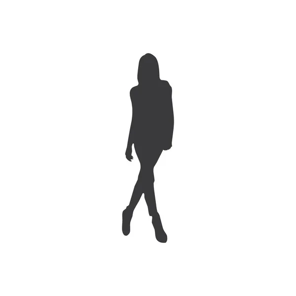 Silhouette Femme Sexy Mannequin Mode Illustration Vectorielle Design Féminin — Image vectorielle