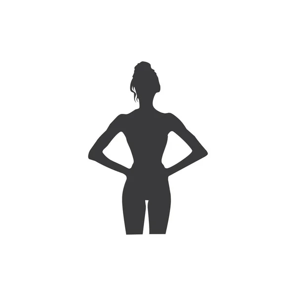 Silueta Sexy Ženy Módní Figurína Vektorová Ilustrace Ženský Design — Stockový vektor