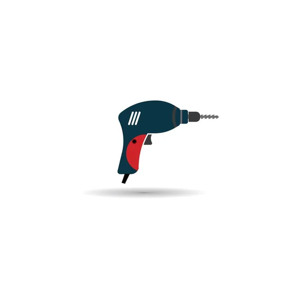 Drill Tool Icon Vector Illustration Construction Icon Background — Stock Vector