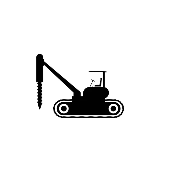 Drill Tool Icoon Vector Illustratie Bouw Icoon Achtergrond — Stockvector