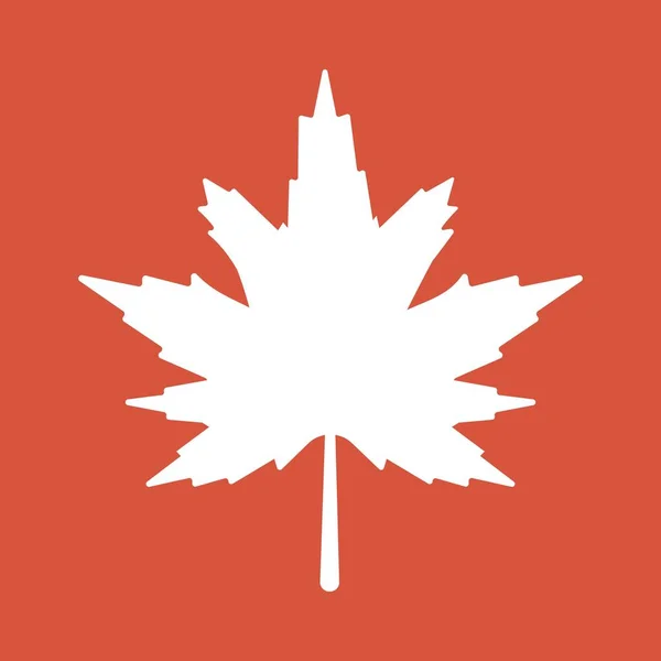 Икона Кленового Листа Растровая Иллюстрация Шаблон Логотипа — стоковый вектор