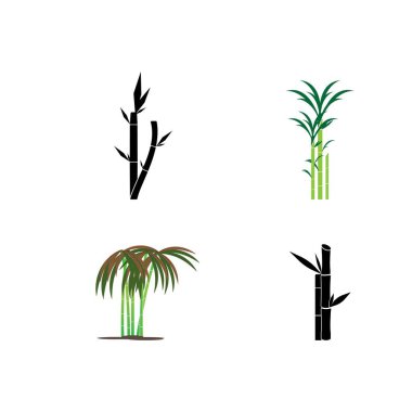 Şeker kamışı ikonu Vektör İllüstrasyon Tasarım Logosu şablonu