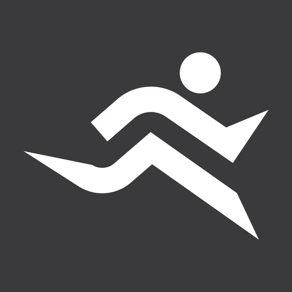 Running Man Vektor Ikone Einfaches Flaches Symbol Auf Weißem Hintergrund — Stockvektor