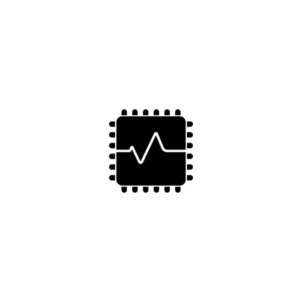 Chip Procesador Vector Icono Ilustración Diseño — Vector de stock