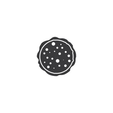 Pizza simgesi vektör çizimi