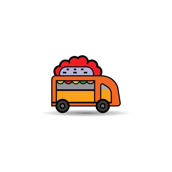 Icône Camion Alimentaire Illustration Vectorielle Logo Design — Image vectorielle