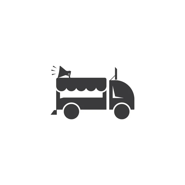 Food Caminhão Ícone Vetor Ilustração Logotipo Design — Vetor de Stock
