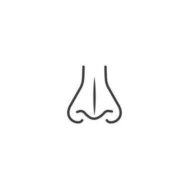 Burun simgesi vektör çizim şablonu.