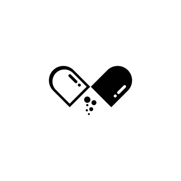Tıbbi Pil Simgesi Vektör Illüstrasyon Logo Tasarımı — Stok Vektör