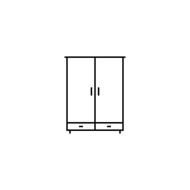 Dolap simgesi vektör tasarım örnekleme şablonu