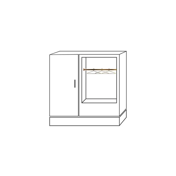 Modèle Illustration Conception Vectorielle Icône Armoire — Image vectorielle