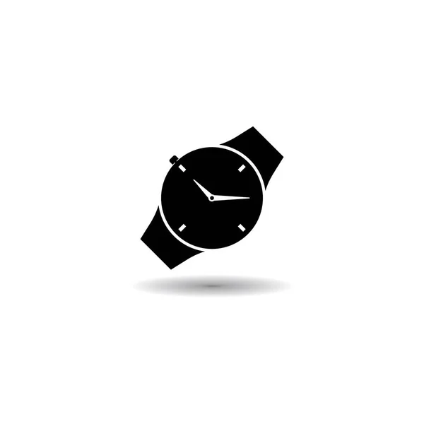 Montre Icône Vectoriel Illustration Logo Design Fond — Image vectorielle