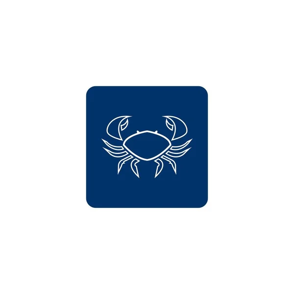 Crab Icon Vector Illustration Sign Logo Design — Stock Vector