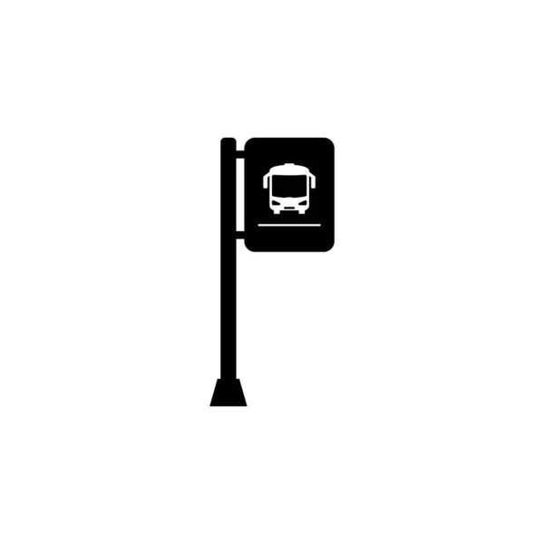 Fermata Bus Icona Vettoriale Simbolo Illustrazione Design — Vettoriale Stock