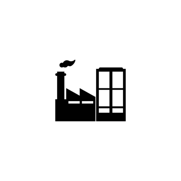Factory Industrial Icon Vector Illustration Design Template — Stock Vector
