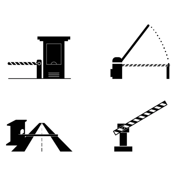 Icono Toll Gate Símbolo Punto Acceso Vector — Archivo Imágenes Vectoriales