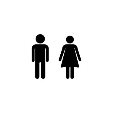 Tuvalet ikonu vektör illüstrasyon logo tasarımı.