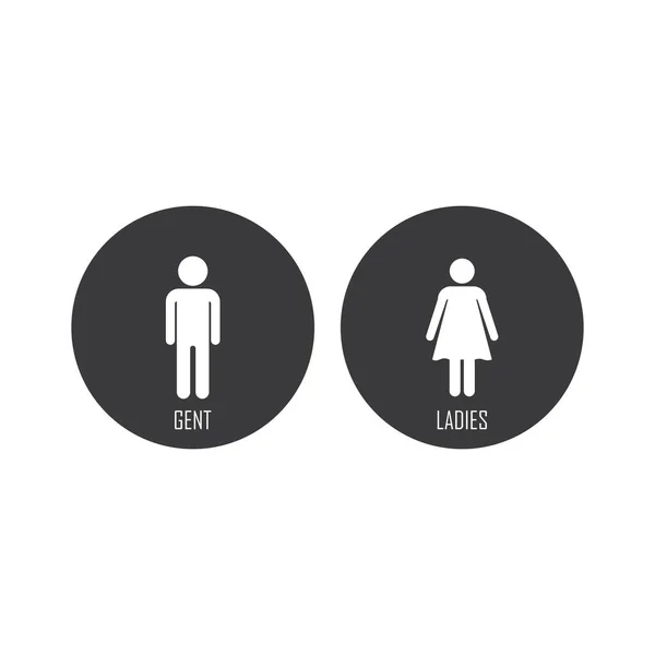 Toaleta Wektor Ikona Ilustracja Projekt Logo — Wektor stockowy