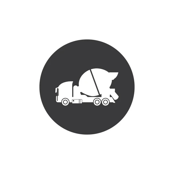 Mixer Dumper Vektor Ikon Illustration Logotyp Design — Stock vektor