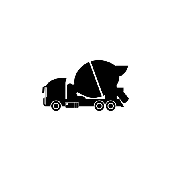 Mixer Dumper Vector Icon Illustration Logo Design — Vetor de Stock