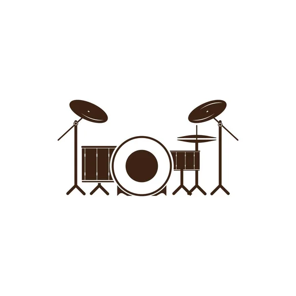 Drum Icon Vector Illustration Logo Design Template Background — Image vectorielle