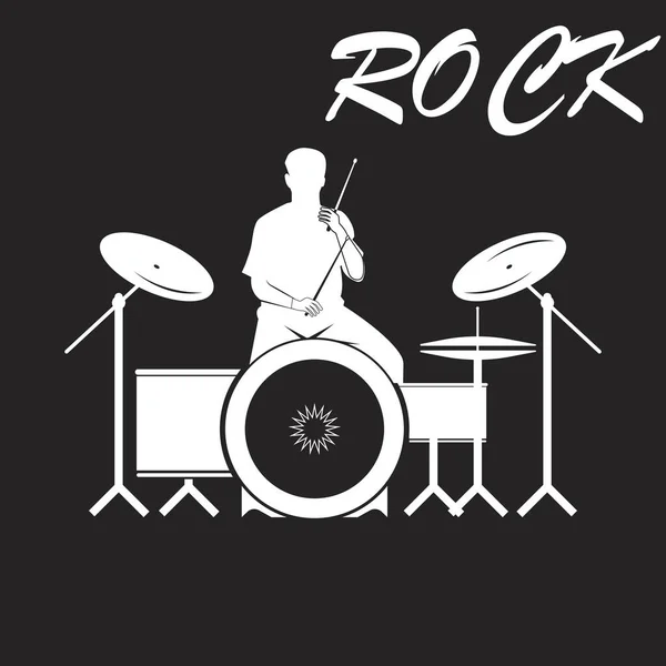 Drum Logo Vektor Design Illustration Symbol Und Hintergrund — Stockvektor