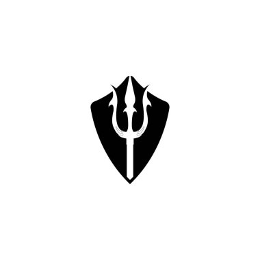 Trident logo vektör illüstrasyon sembolü tasarımı.