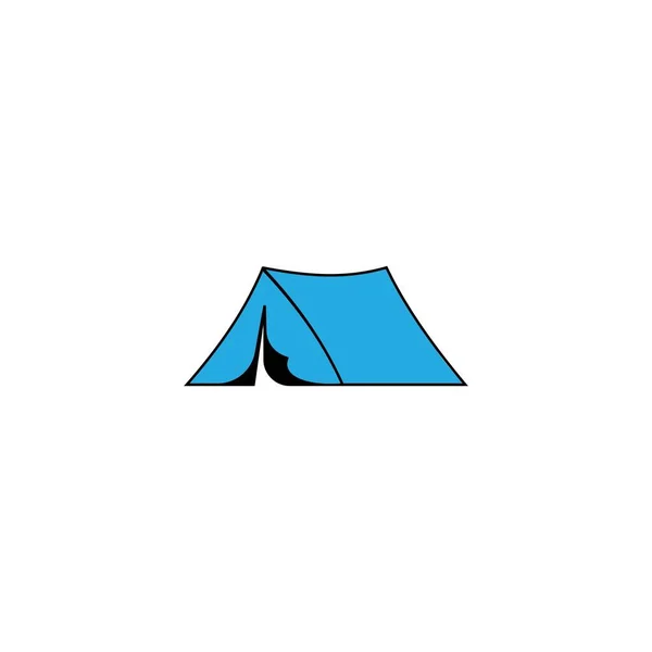 Tenda Icona Vettoriale Illustrazione Logo Design — Vettoriale Stock