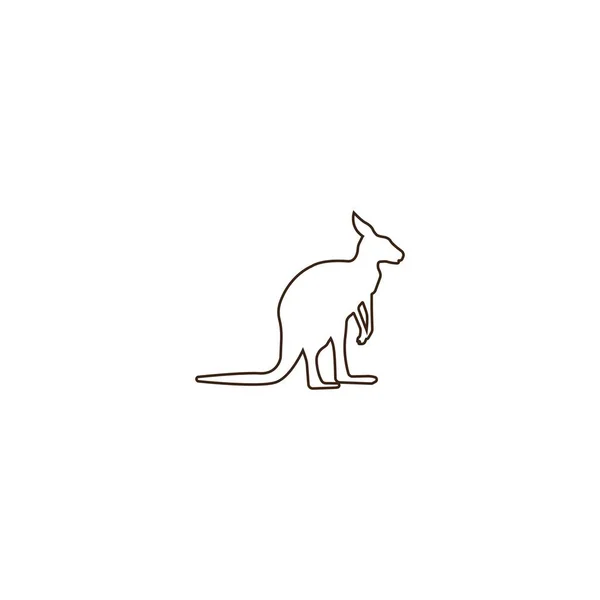 Kangourou Icône Illustration Isolé Vecteur Signe Symbole — Image vectorielle