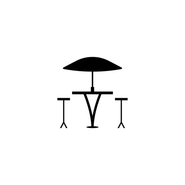 Picnic Table Icon Vector Illustration Design Symbol Background — Stock Vector