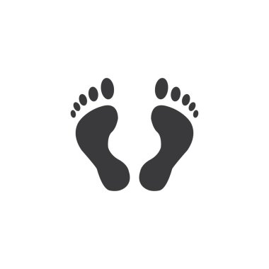 feet simgesi vektörü, stok vektör çizimi düz tasarım biçimi