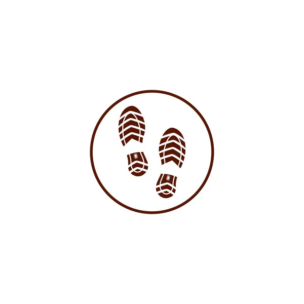 Sapato Impressão Vetor Ícone Ilustração Logotipo Design —  Vetores de Stock