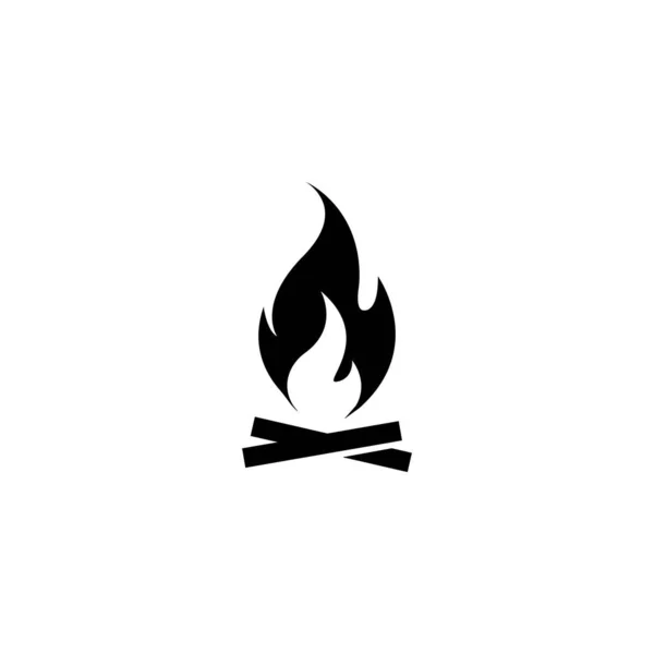 Bonfire Icon Vector Plantilla Diseño Ilustración — Archivo Imágenes Vectoriales