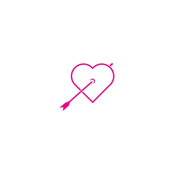 Amor Flechas Vector Icono Ilustración Diseño Fondo — Vector de stock
