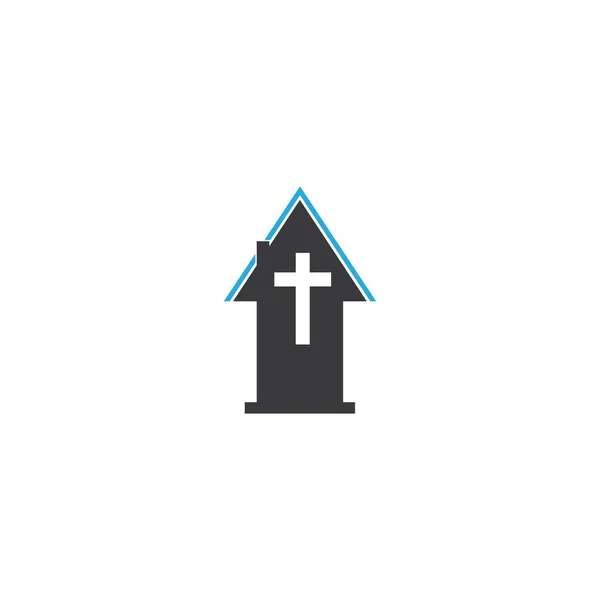 Символ Христианского Креста Шаблон Векторной Иллюстрации — стоковый вектор