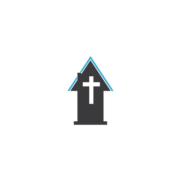 Symbol Des Christlichen Kreuzes Vektor Illustration Design Vorlage — Stockvektor