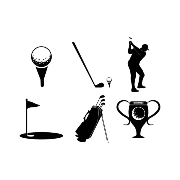 高尔夫图标矢量图解标志设计 — 图库矢量图片