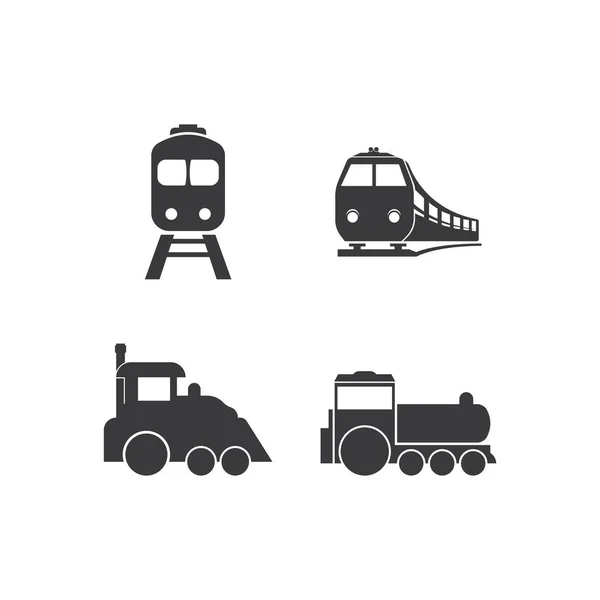 Поїзд Значок Векторні Ілюстрації Логотип Дизайн Фон — стоковий вектор