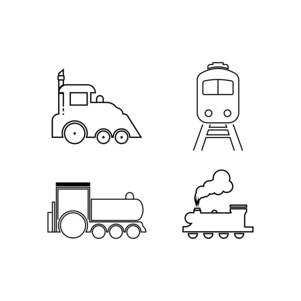 火车图标矢量插图标志设计背景 — 图库矢量图片